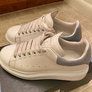 Alexander McQueen white orversized sneakers dream blue